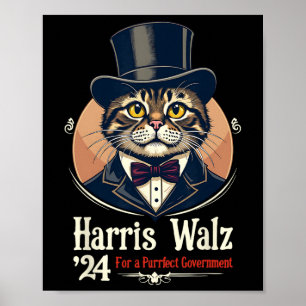 Wheimer 2024 Lincoln Cat Election Kamala Harris Wa Poster