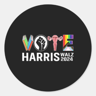 Wheimer 2024 Vote Books Reproductive Rights Lgbt Classic Round Sticker