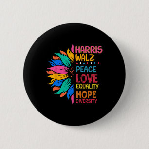 Wheimer Peace Love Equality Hope Diversity 2 Inch Round Button