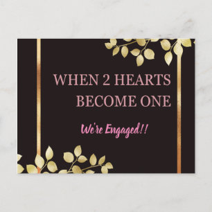 When 2 Hearts Become One! Postcard
