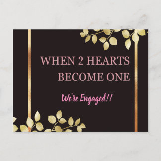 When 2 Hearts Become One! Postcard