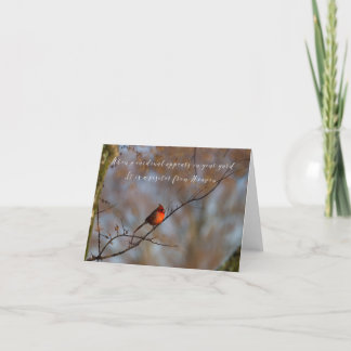 When a cardinal appears in your yard card