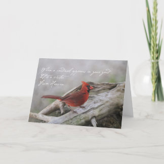 When a Cardinal appears in your yard… Card