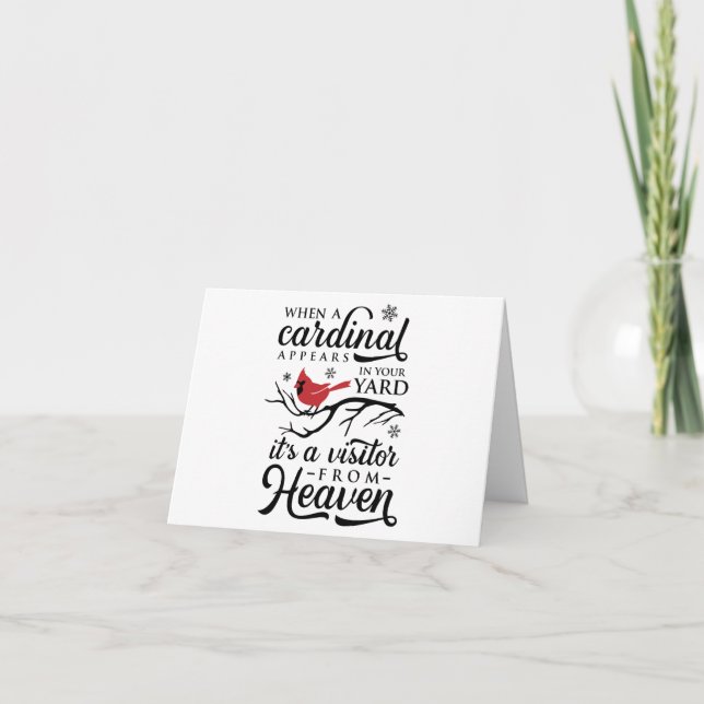 When A Cardinal Is in Your Yard BLANK Card (Front)