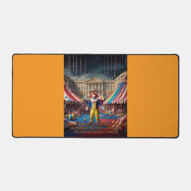 When A Clown Moves Into A Palace... Desk Mat (Front)