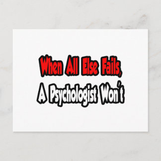 When All Else Fails, A Psychologist Won't Postcard