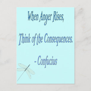 *When Anger Rises...*- Confucius Quote Postcard