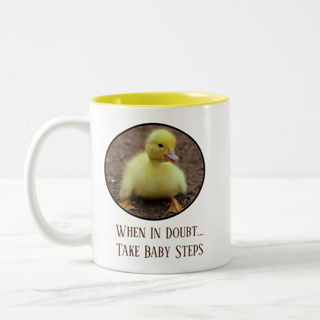 When Doubt Take Baby Steps Two-Tone Coffee Mug (Left)