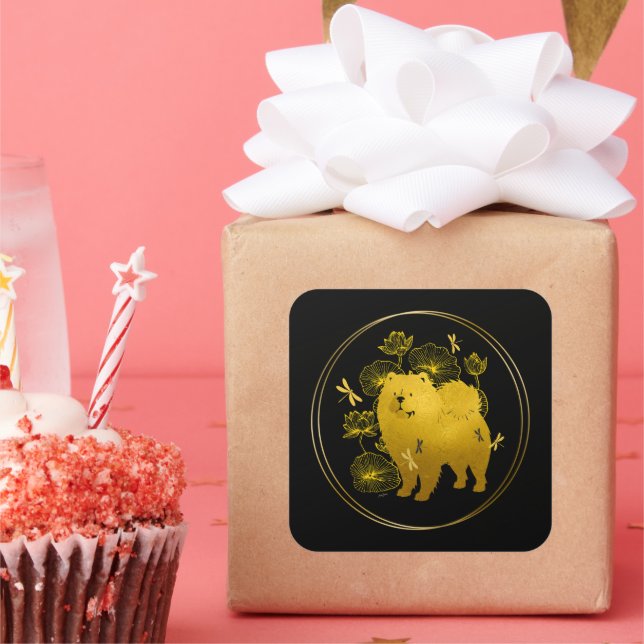 WHEN DRAGONS FLY  Chow    Square Sticker (Party)