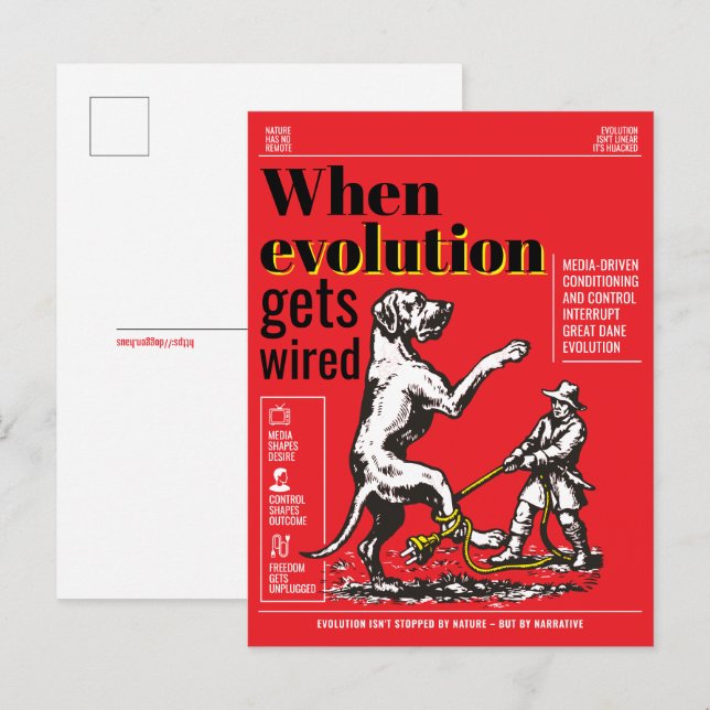 When evolution gets wired Great Danes are involved Postcard (Front/Back)