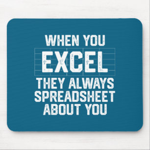 When excel spreadsheet about accounting mouse pad