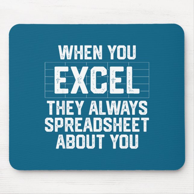 When excel spreadsheet about accounting mouse pad (Front)