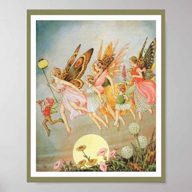 When Fairies Come Out - Ida Outhwaite Print Poster (Front)
