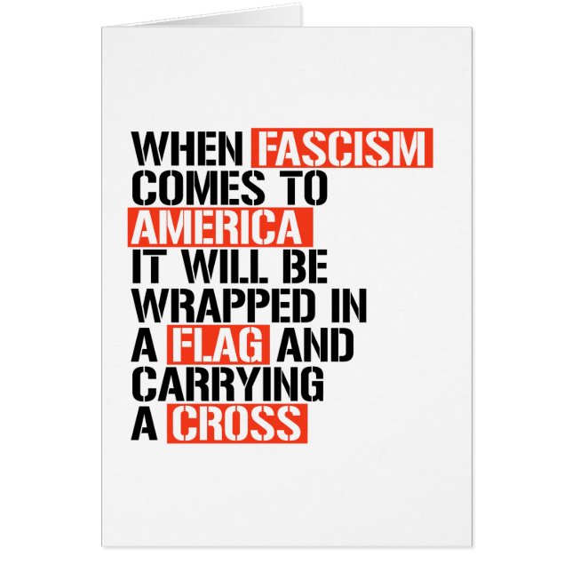 When Fascism comes to America (Front)
