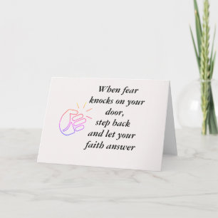When Fear Knocks Let Faith Answer Blank Card
