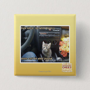 When flowers are not enough 2 inch square button