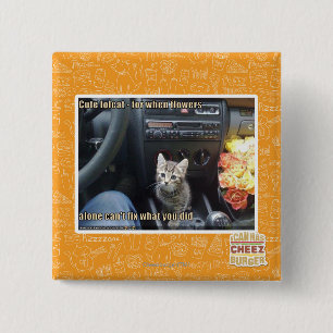 When flowers are not enough 2 inch square button