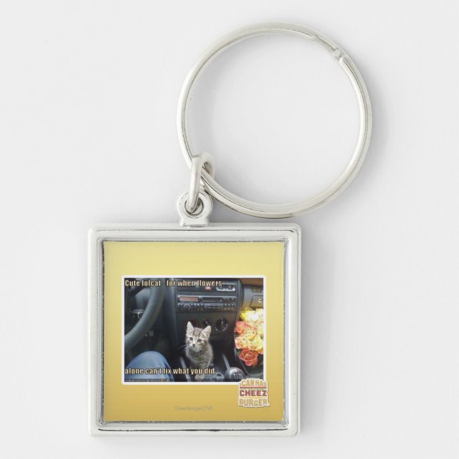 When flowers are not enough keychain (Front)