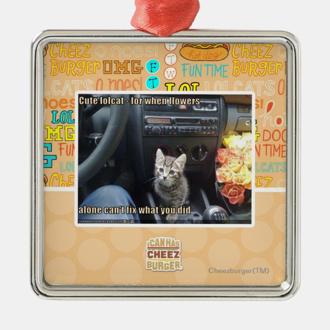 When flowers are not enough metal ornament (Front)