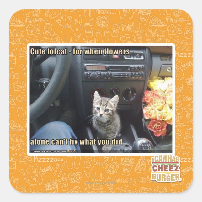 When flowers are not enough square sticker (Front)