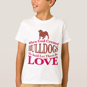 When God Created Bulldogs T-Shirt