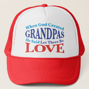 When God Created Grandpas Trucker Hat