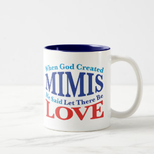 When God Created Mimis Two-Tone Coffee Mug