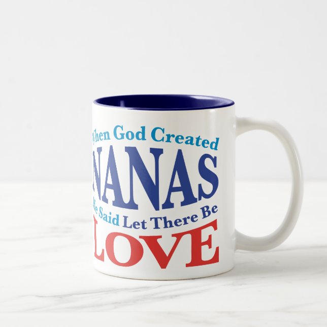 When God Created Nanas Two-Tone Coffee Mug (Right)