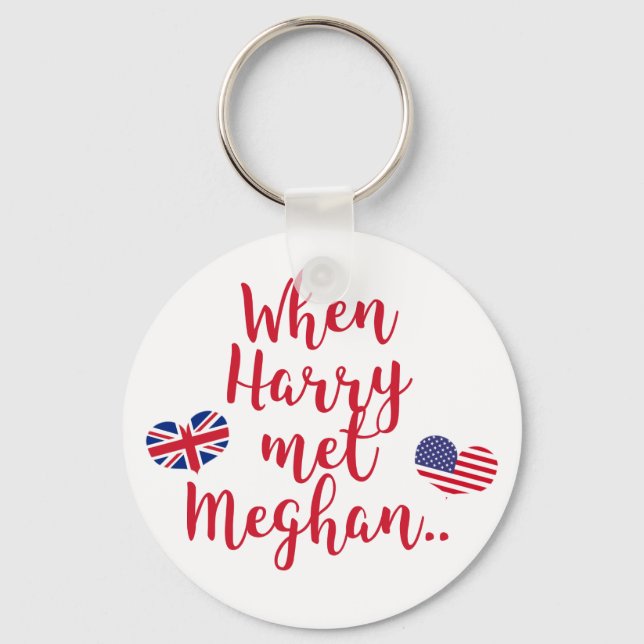 When Harry met Meghan | Fun Royal Wedding Keychain (Front)