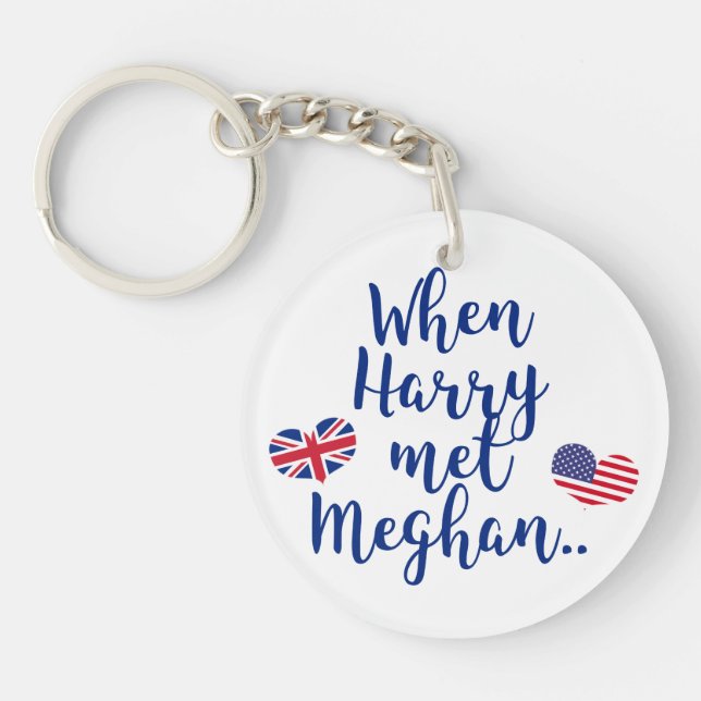 When Harry met Meghan | Fun Royal Wedding Keychain (Front)