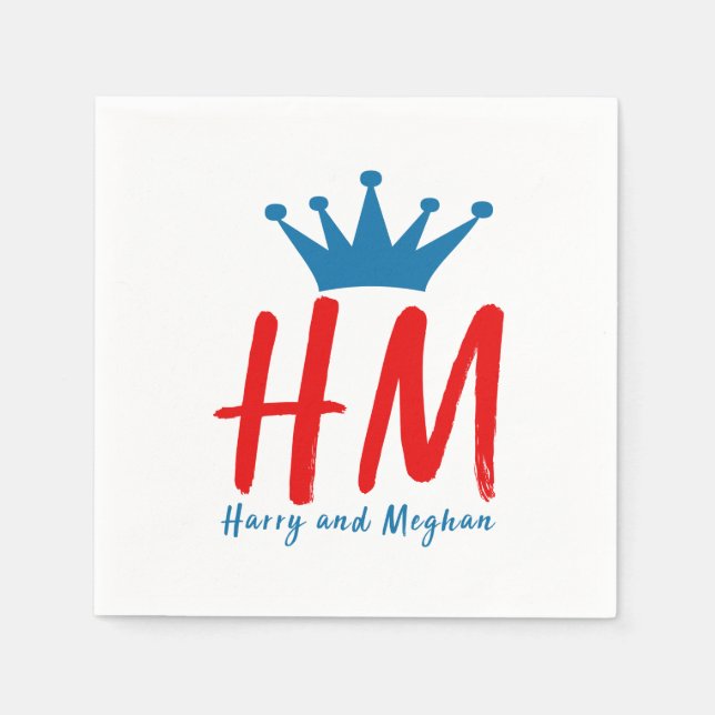 When Harry met Meghan Napkin (Front)