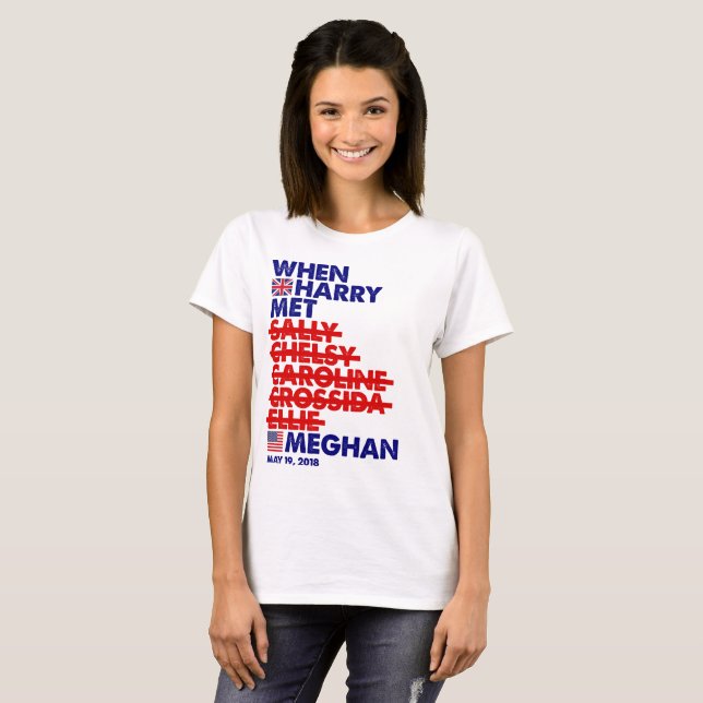 When Harry Met Meghan Royal Wedding Quirky Merch! T-Shirt (Front Full)