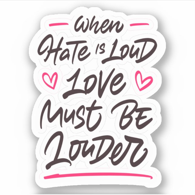 When hate is loud love must be louder (Front)