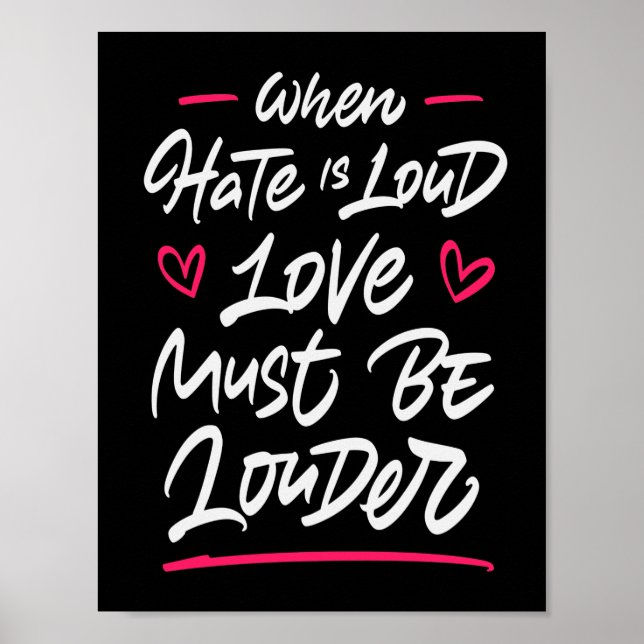 When Hate Is Loud Love Must Be Louder Poster (Front)