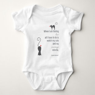 When I Am Feeling Low - Bukowski - inspirational Baby Bodysuit
