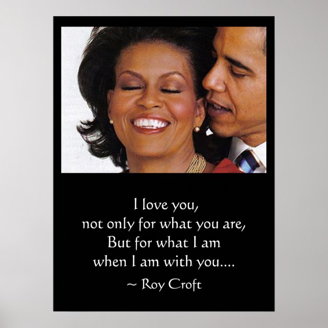 WHEN I AM WITH YOU POSTER, BARACK & MICHELLE OBAMA POSTER (Front)