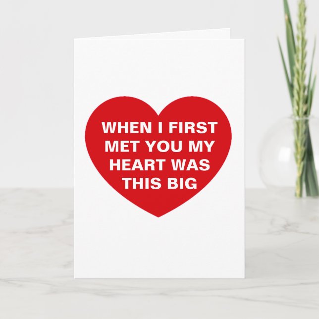 When I First Met You Funny Anti Valentines Holiday Card (Front)
