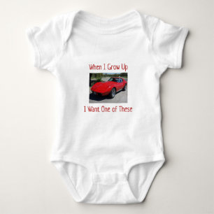 When I Grow Up 1975 Corvette Baby Bodysuit
