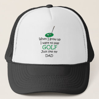 When I grow up Golf with graphic Trucker Hat