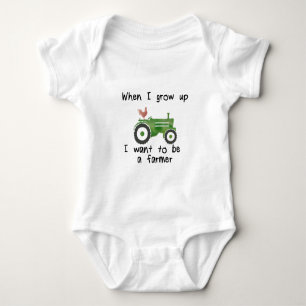 When I grow up, I want to be a farmer Baby Bodysuit