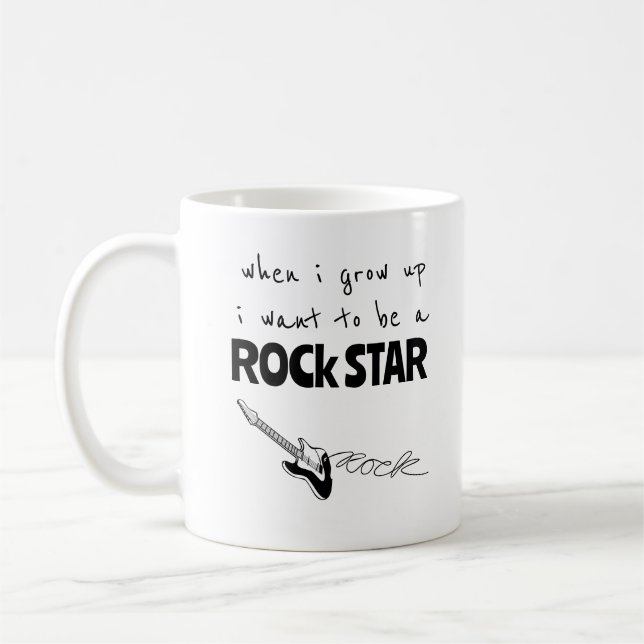 When I Grow Up Rock Star Coffee Mug (Left)