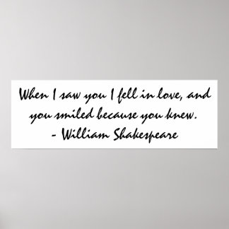 When I saw you I fell in love - Wall Art