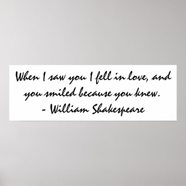 When I saw you I fell in love - Wall Art (Front)