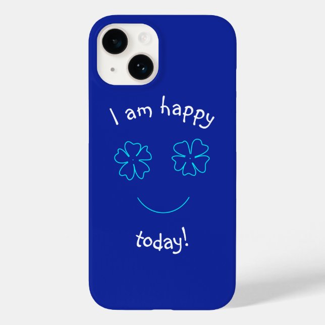 When I see flowers I am happy  Case-Mate iPhone Ca Case (Back)