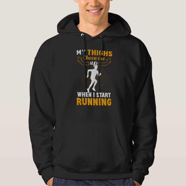 When I Start Running Half Marathon Fitness Runner  Hoodie (Front)