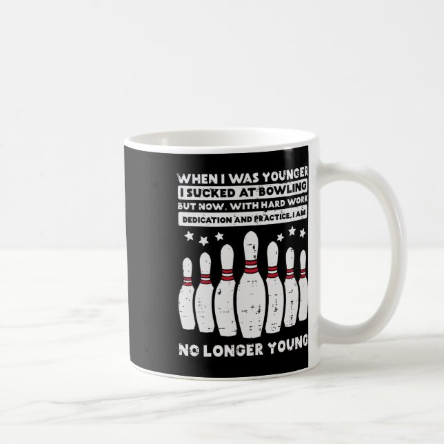 When I Was Younger Bowling Funny Humour Gag Bowler Coffee Mug (Right)