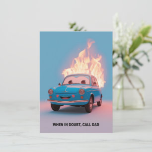 When In Doubt Call Dad Funny Father's Day For Dad Card