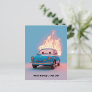 When In Doubt Call Dad Funny Father's Day For Dad Postcard