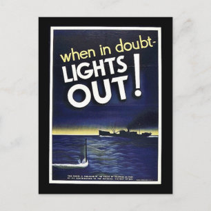 When In Doubt Lights Out! Postcard