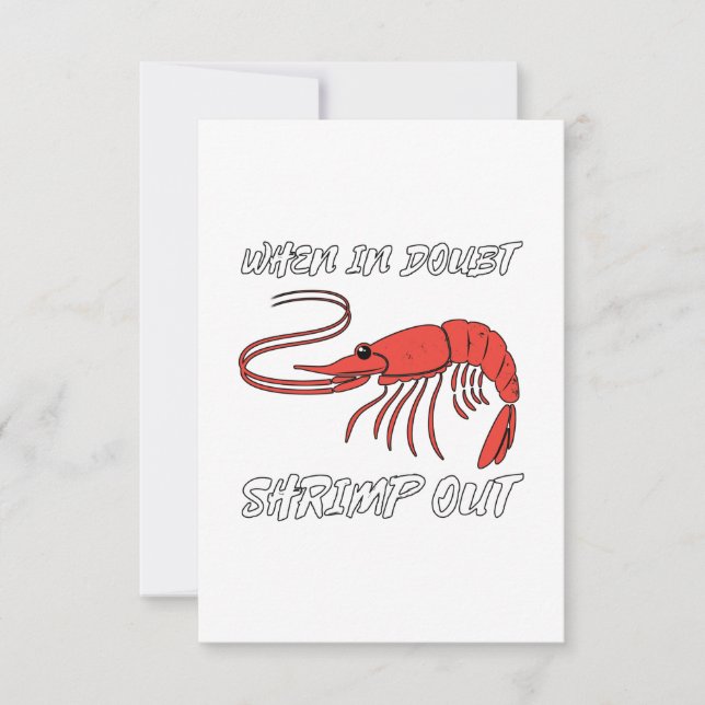 When In Doubt Shrimp Out Card (Front)